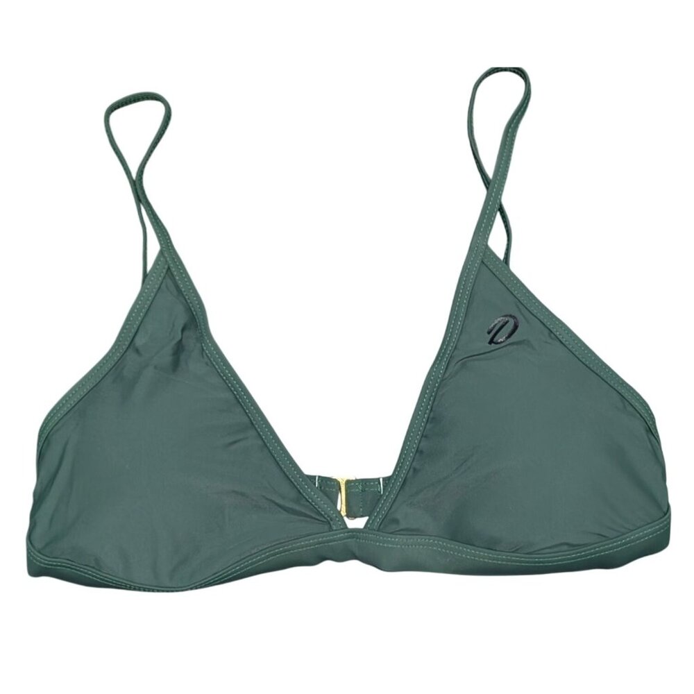 Dixxon Swimwear Womens Medium Army Green Tanning Swimsuit Bikini Top